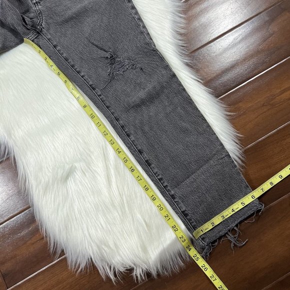 Madewell Size 25 Petite‎ Black Cosner Wash Perfect Vintage Denim Jeans NB058 - Picture 6 of 10